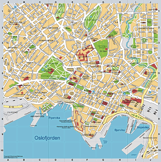 Oslo Map Norway